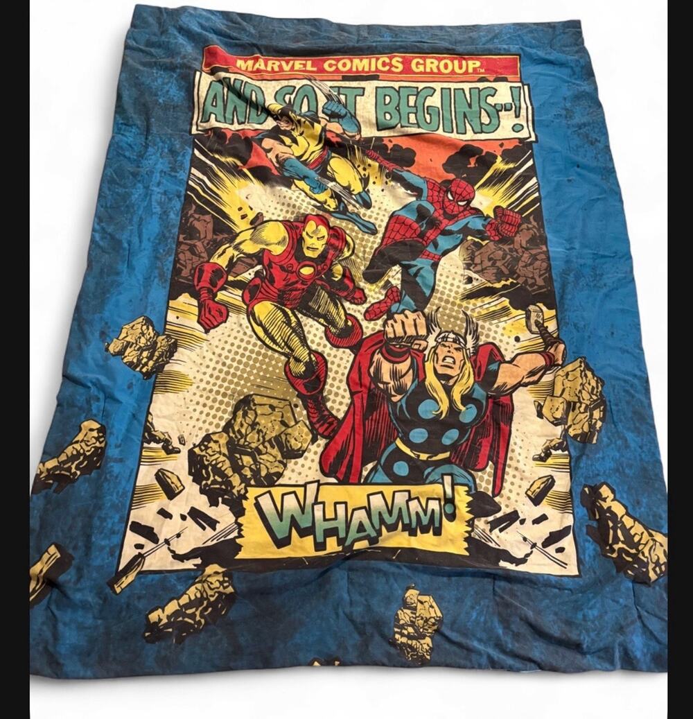 Vintage Marvel Comics Bead spread Comforter Full Double Size